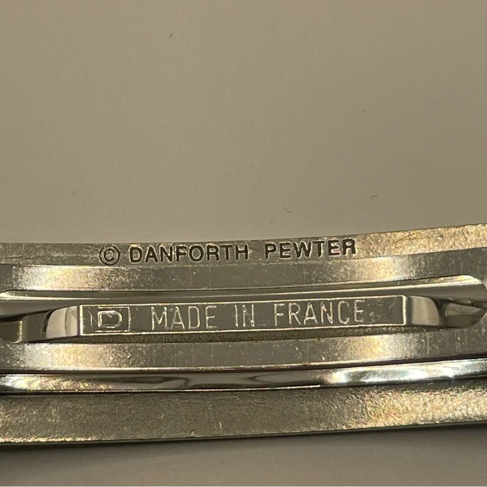 Danforth Pewter Wild Rose Large Barrette - Picture 4 of 5